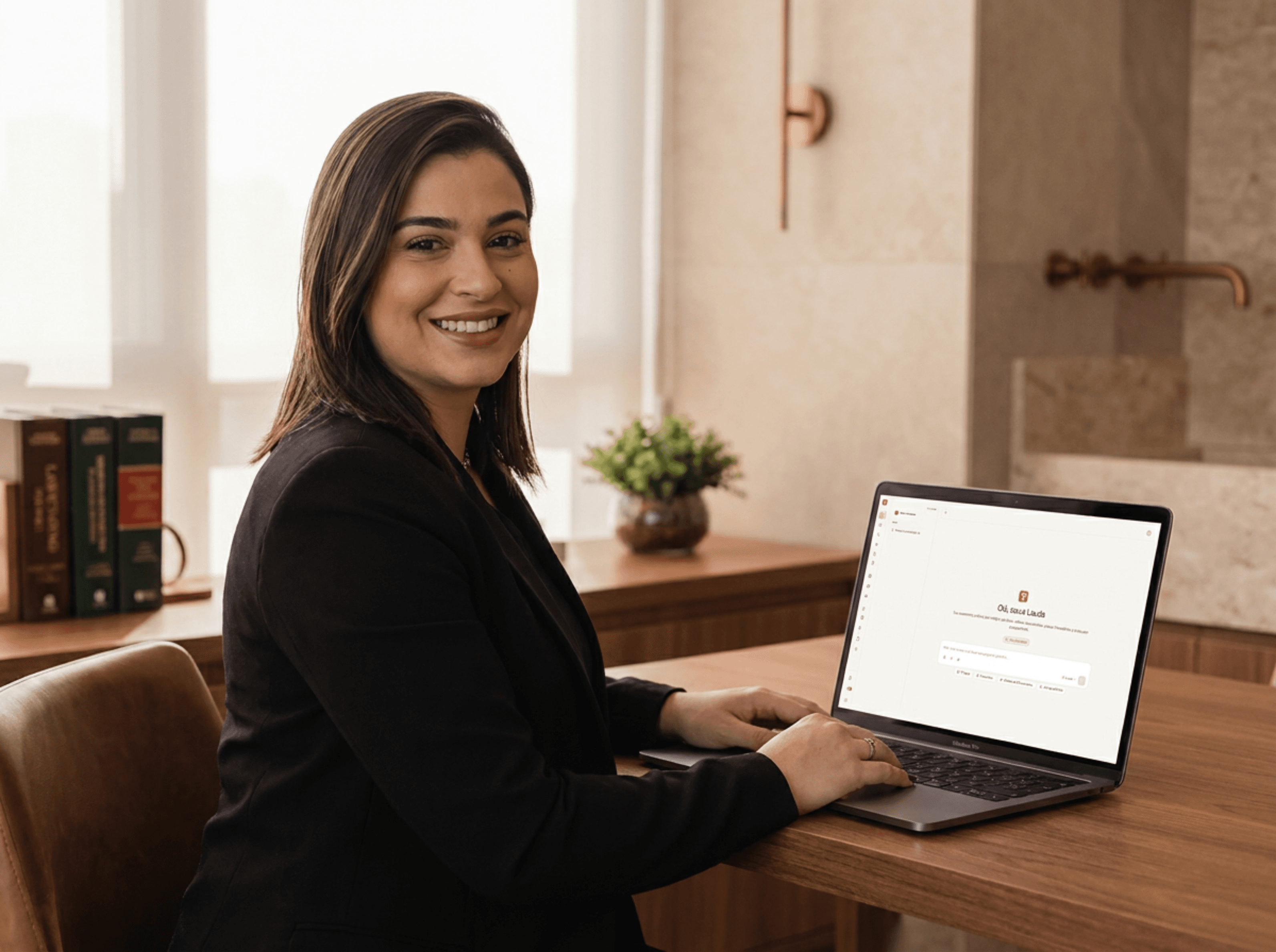 Advogada revisando peça na Lexhub, especializada por área do direito